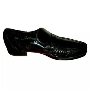 Florsheim Black Leather Mocassin Shoes Size